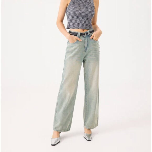 Ancosti Distressed Faded Wash Jeans - Picture 1 of 5
